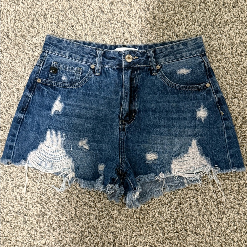 KanCan Distressed Blue Jean Shorts